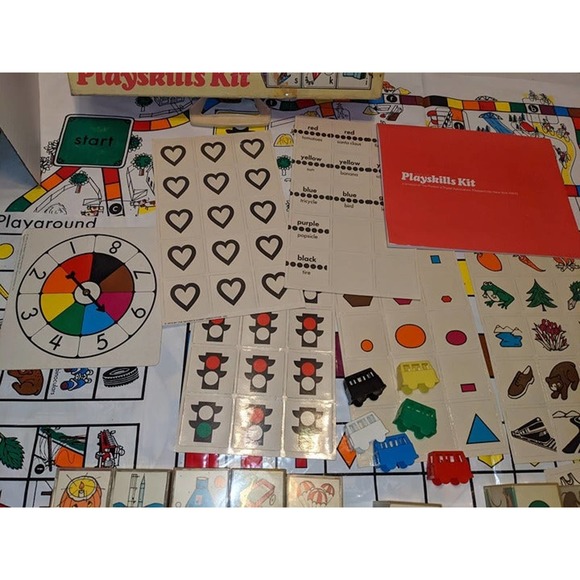 Vintage 1972 Readers Digest Playskill Kit Blocks Cards Mats Homeschool Rare - Picture 3 of 12